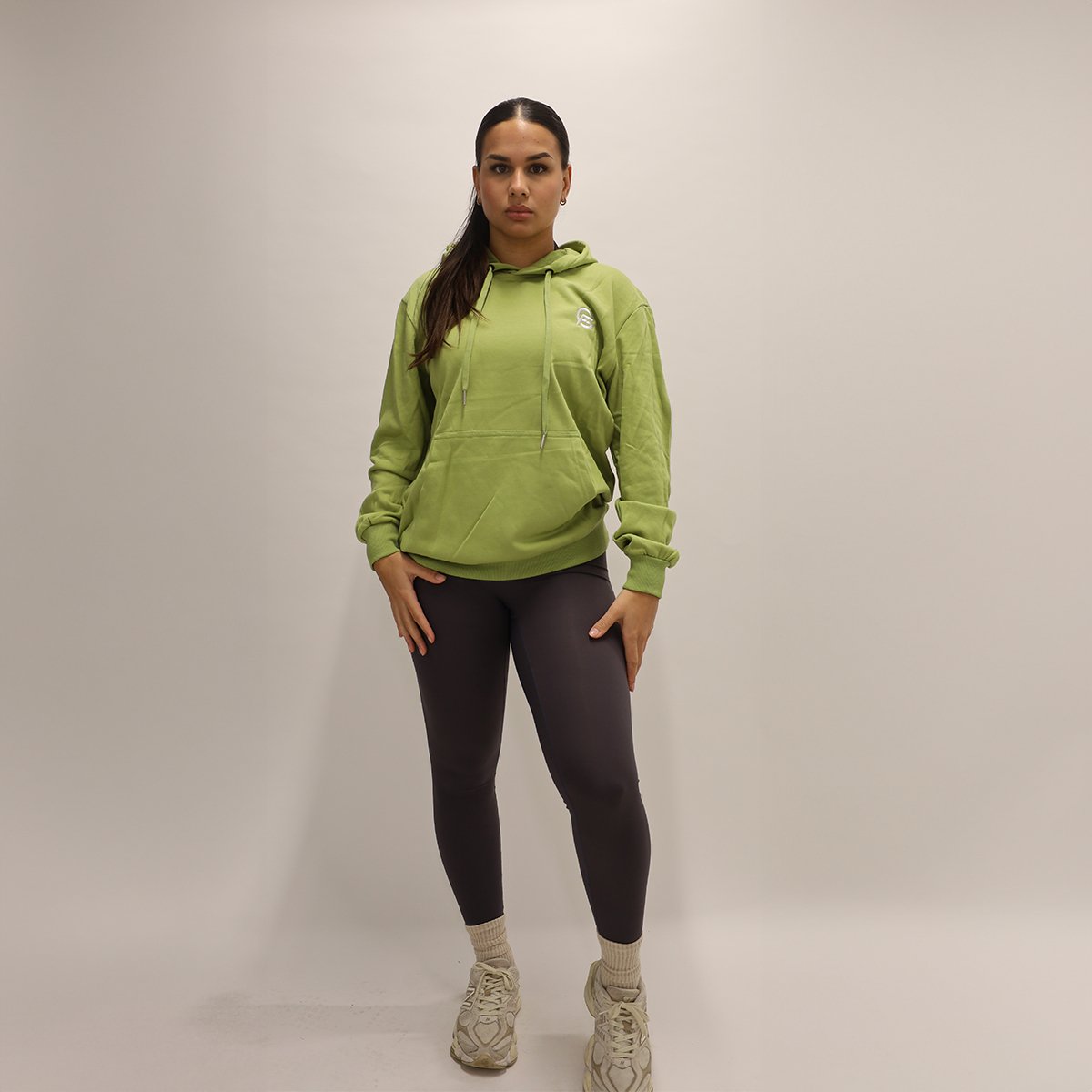 Gymfits Gray Green Hoodie Dames - Gymfits