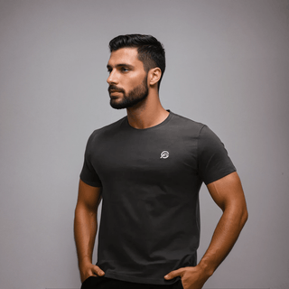 Gymfits Gray Logo Tee - GYMFITS